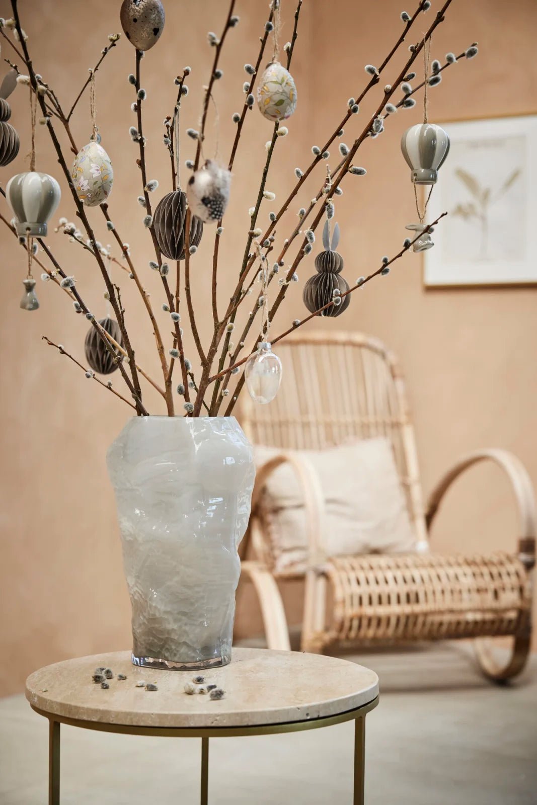 Lene Bjerre Marinella vas H30,5 Silvergrå - Azalea Home