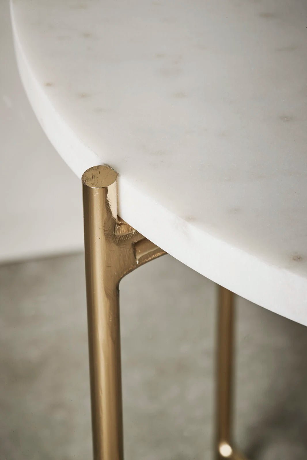 Lene Bjerre Marmilla Sidobord 2 - Pack, Vit / Guld - Azalea Home