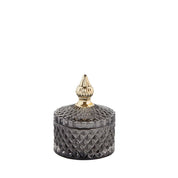 Lene Bjerre Miya Glasburk H10.5cm, Mörkgrå / Guld - Azalea Home