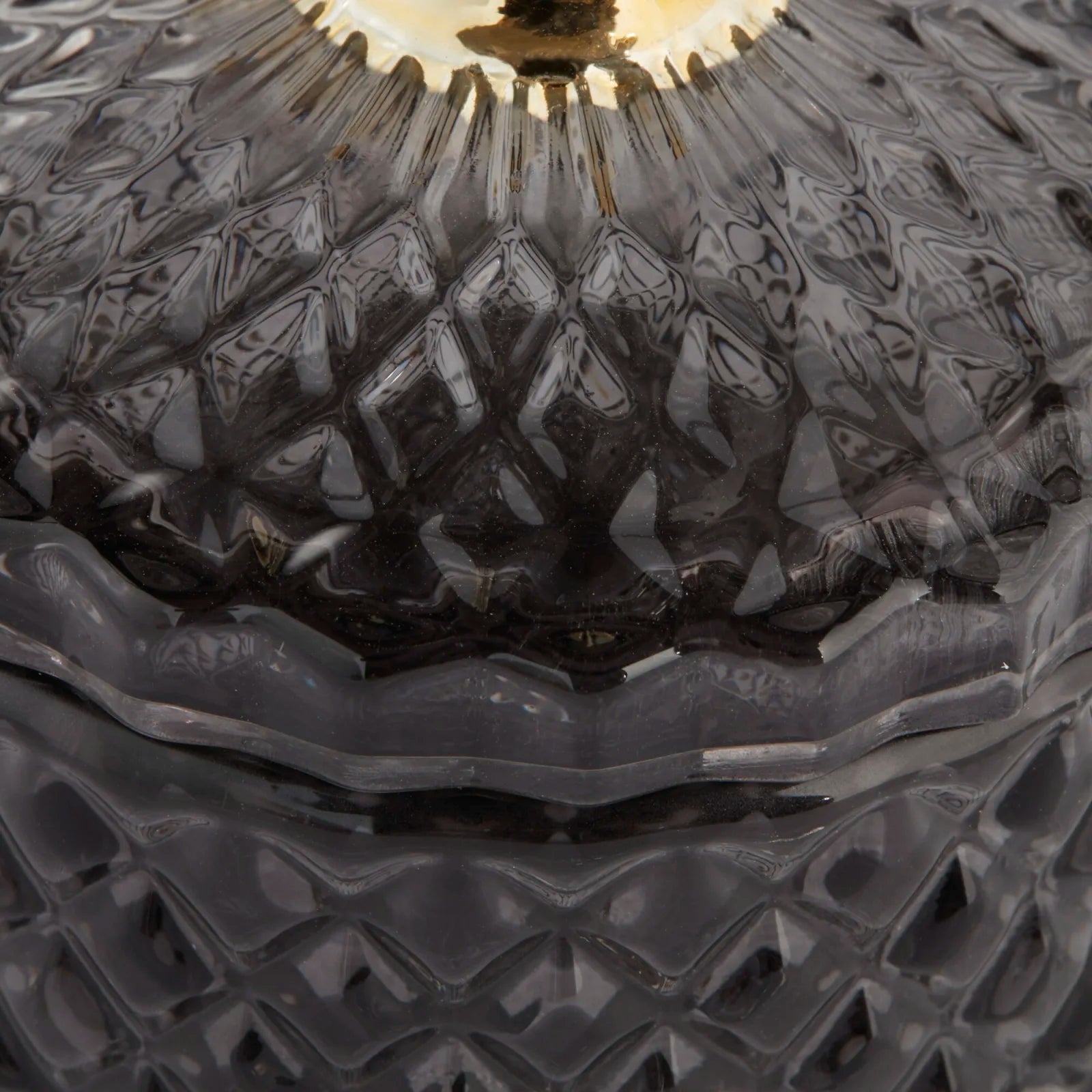 Lene Bjerre Miya Glasburk H17.5cm, Mörkgrå / Guld - Azalea Home