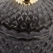 Lene Bjerre Miya Glasburk H17.5cm, Mörkgrå / Guld - Azalea Home