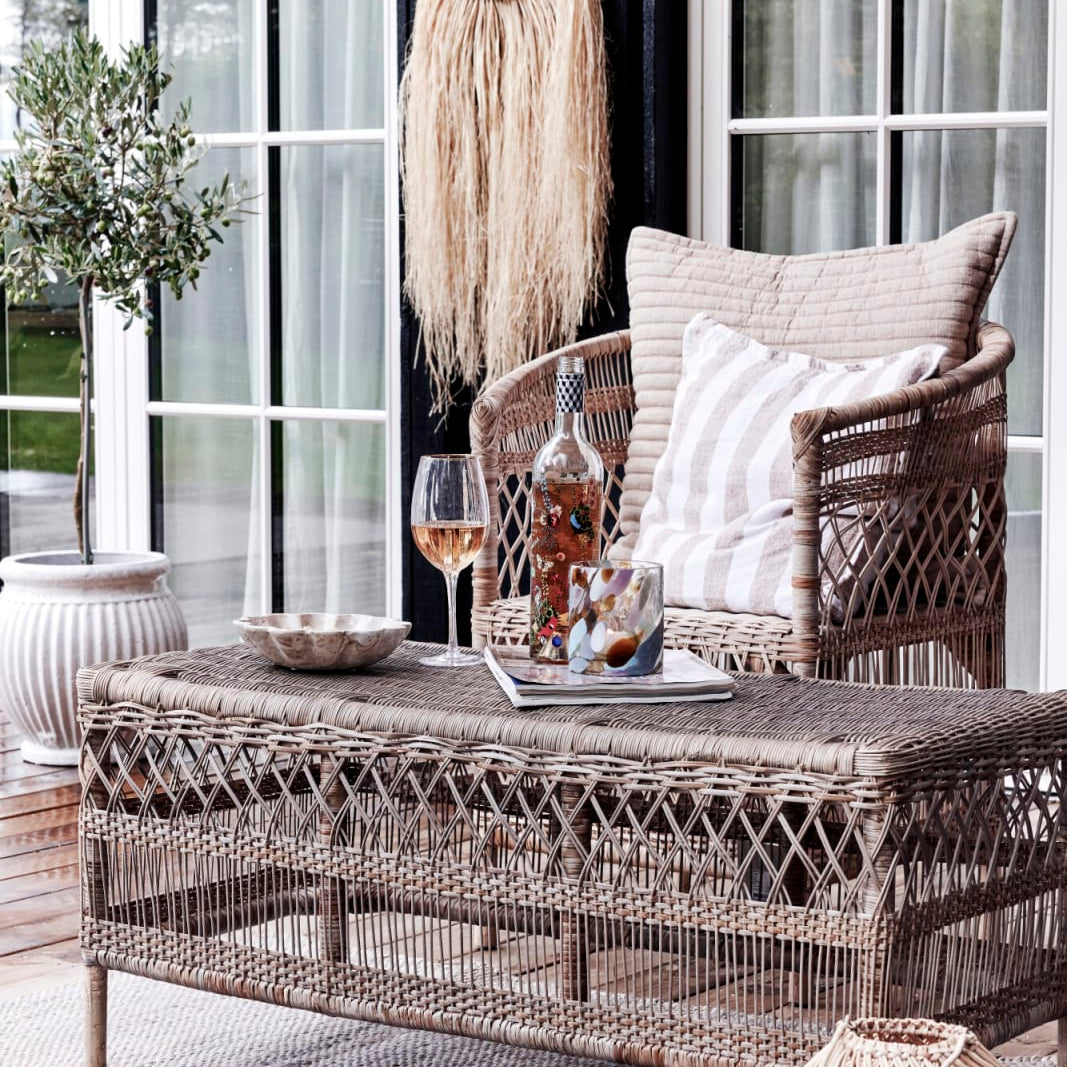 Lene Bjerre Norah utomhusbänk 100cm, Rotting - Azalea Home