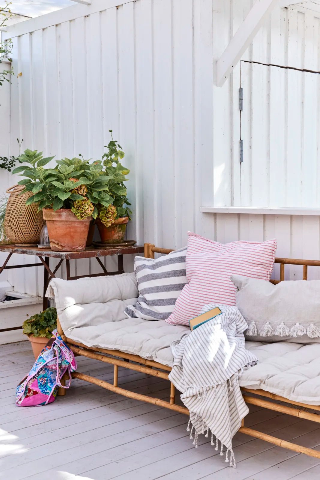 Lene Bjerre Olivia pläd 170x130 cm, Off White / Linne - Azalea Home