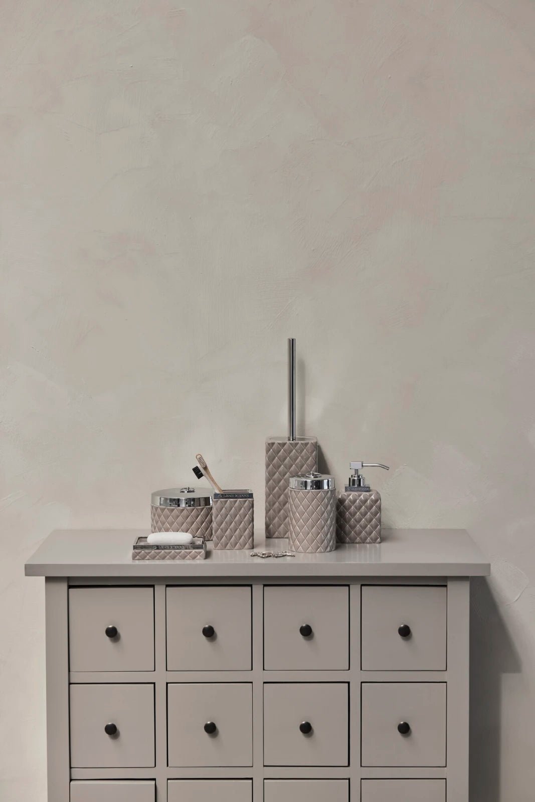 Lene Bjerre Portia Tandborstmugg, Greige / Silver - Azalea Home