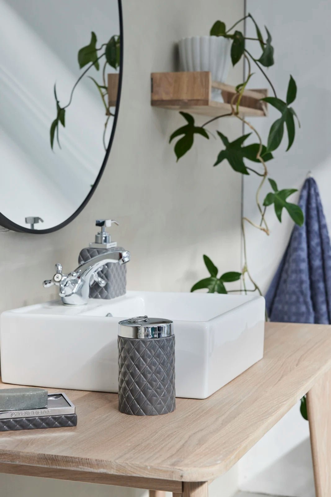 Lene Bjerre Portia Tvålpump H16, Grå / Silver - Azalea Home