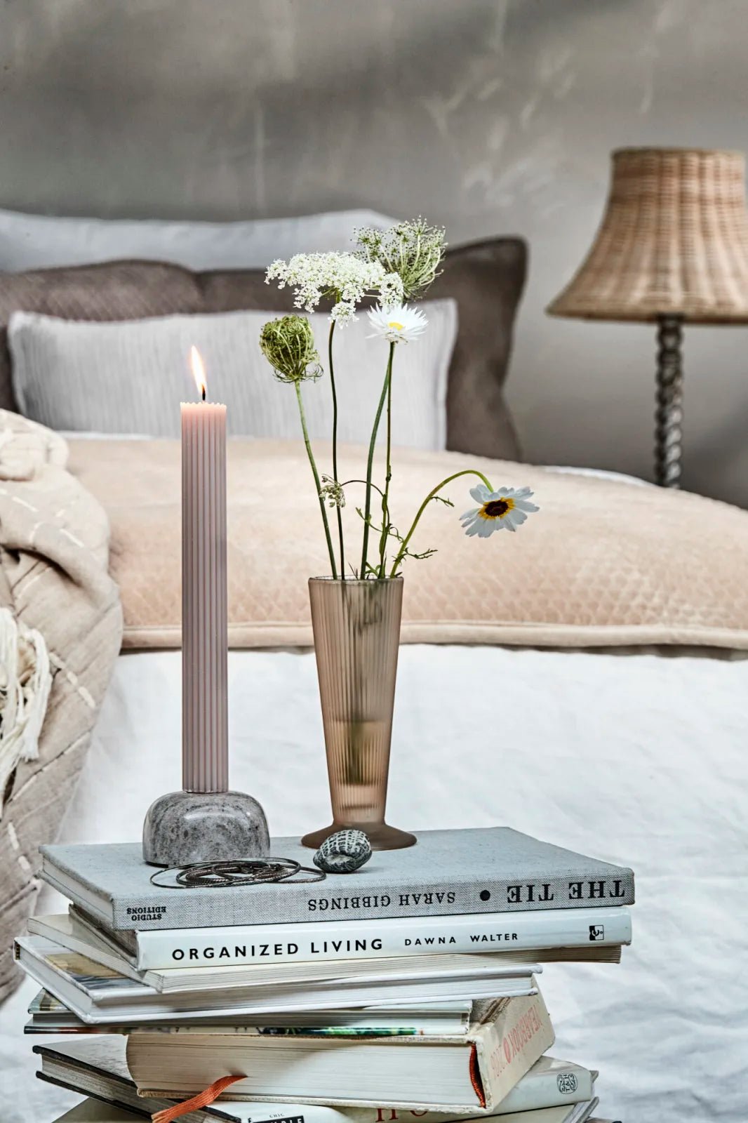 Lene Bjerre Ribbed Kronljus H25, Bark - Azalea Home