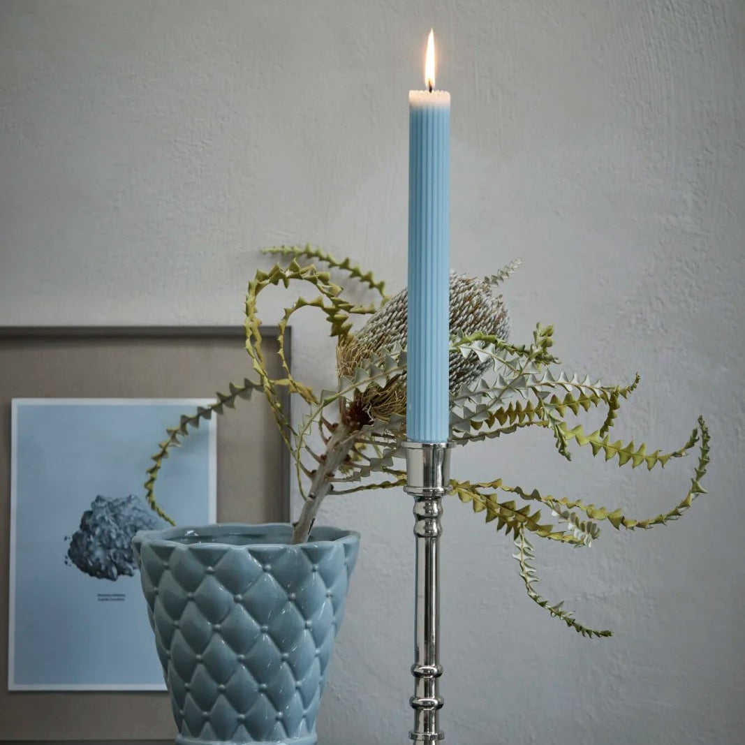 Lene Bjerre Ribbed Kronljus H25, Blå - Azalea Home