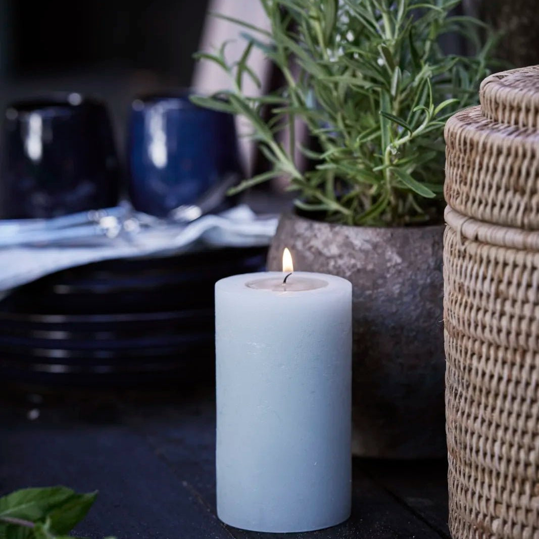 Lene Bjerre Rustik Blockljus H12,5, Mint - Azalea Home