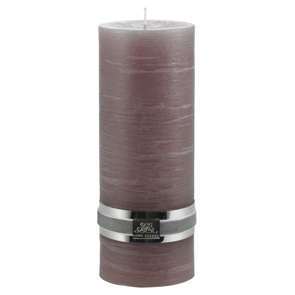 Lene Bjerre Rustik Blockljus H20, Dusty Aubergine - Azalea Home