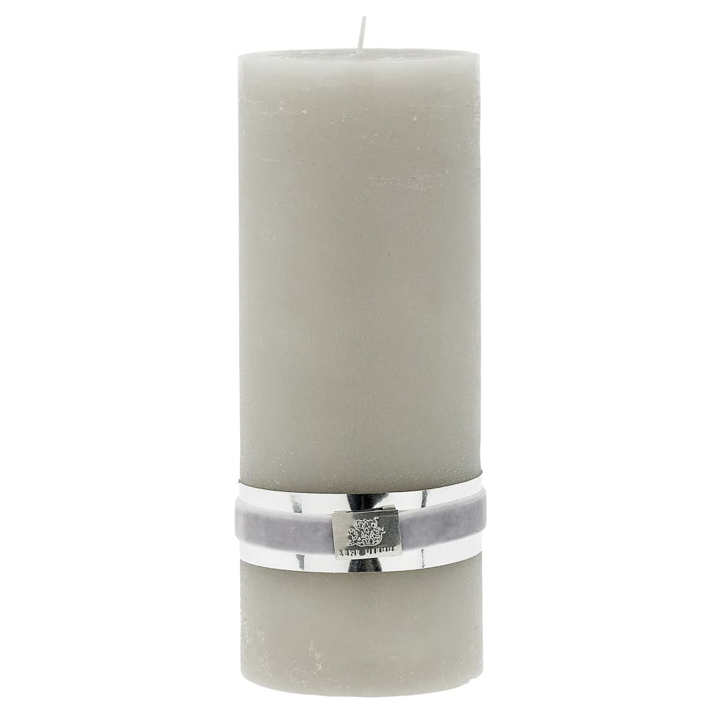 Lene Bjerre Rustik Blockljus H20, Silvergrå - Azalea Home