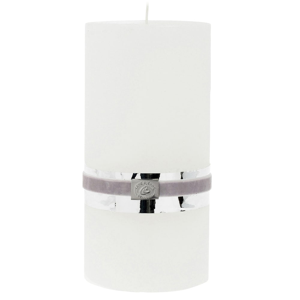 Lene Bjerre Rustik Blockljus H20, Vit - Azalea Home