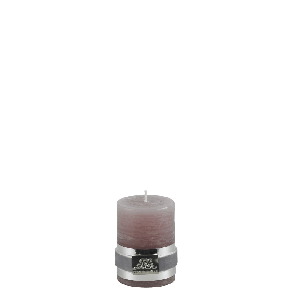 Lene Bjerre Rustik Blockljus H6, Dusty Aubergine - Azalea Home