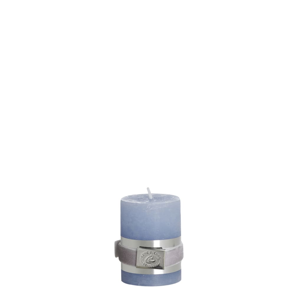 Lene Bjerre Rustik Blockljus H6, Ljusblå - Azalea Home