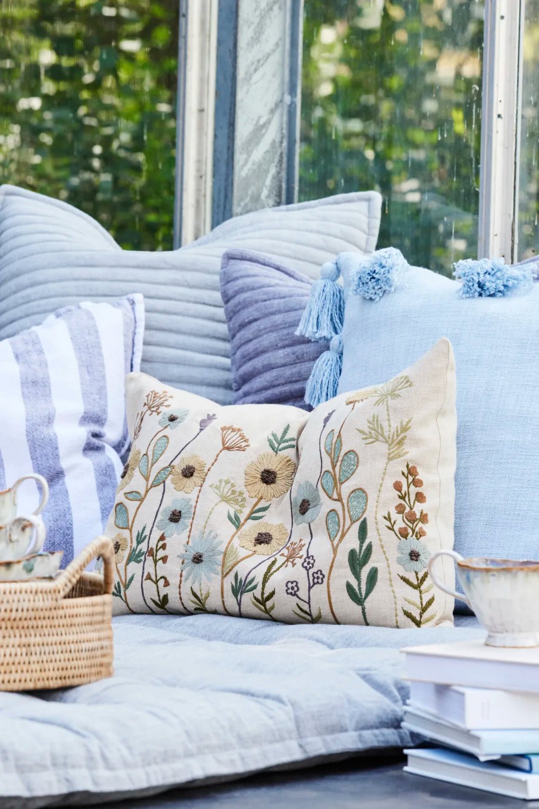 Lene Bjerre Ruth Prydnadskudde 60x40, Dusty green - Azalea Home