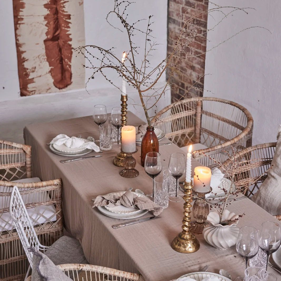 Lene Bjerre Sandi ljusstake D12 H39, Mässing - Azalea Home