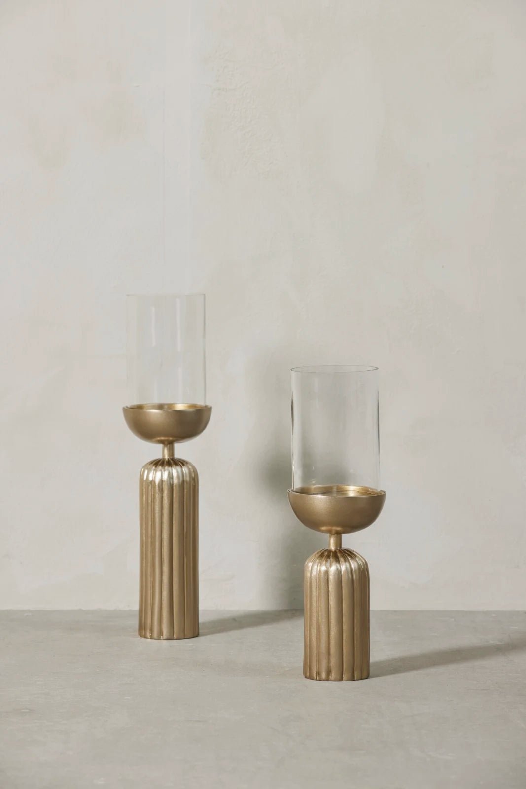 Lene Bjerre Sandia Ljuslykta Ø11,5X43,5, guld/klar - Azalea Home