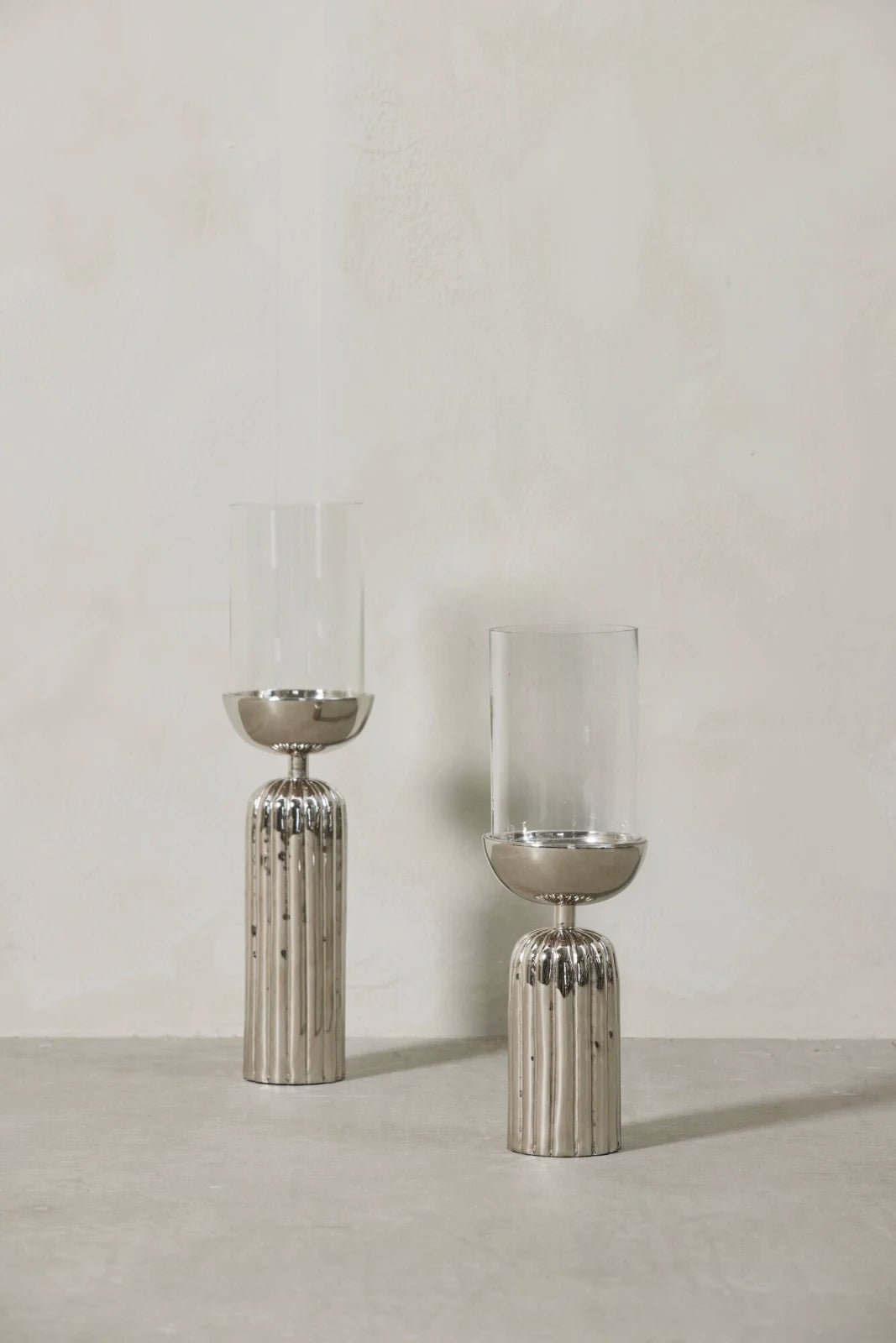 Lene Bjerre Sandia Ljuslykta Ø11,5X43,5, silver/klar - Azalea Home