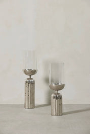 Lene Bjerre Sandia Ljuslykta Ø11,5X43,5, silver/klar - Azalea Home