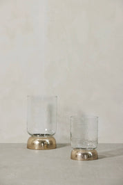 Lene Bjerre Sandia Ljuslykta Ø14X20,7, guld/klar - Azalea Home