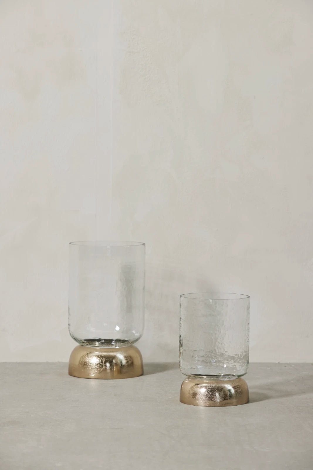 Lene Bjerre Sandia Ljuslykta Ø16,5X28,7, guld/klar - Azalea Home