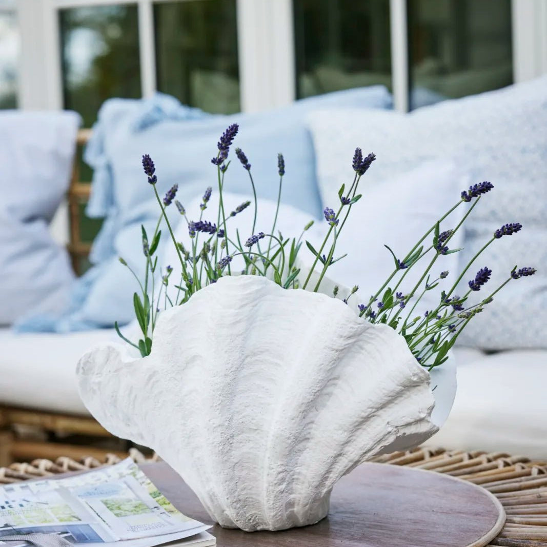 Lene Bjerre Shella Skulptur H23, Vit - Azalea Home