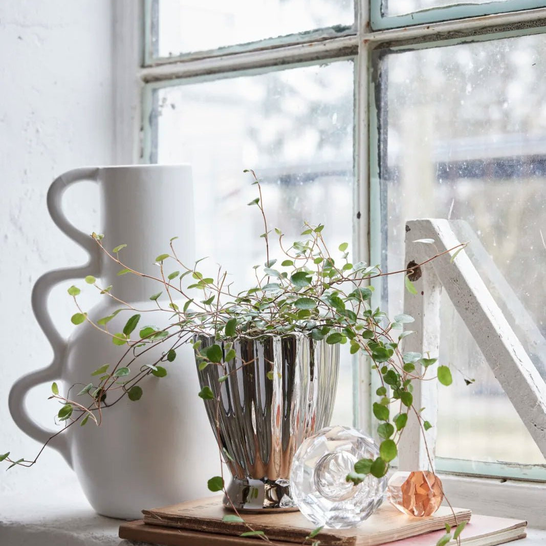 Lene Bjerre Shenella blomkruka Ø15 H18, Silver - Azalea Home