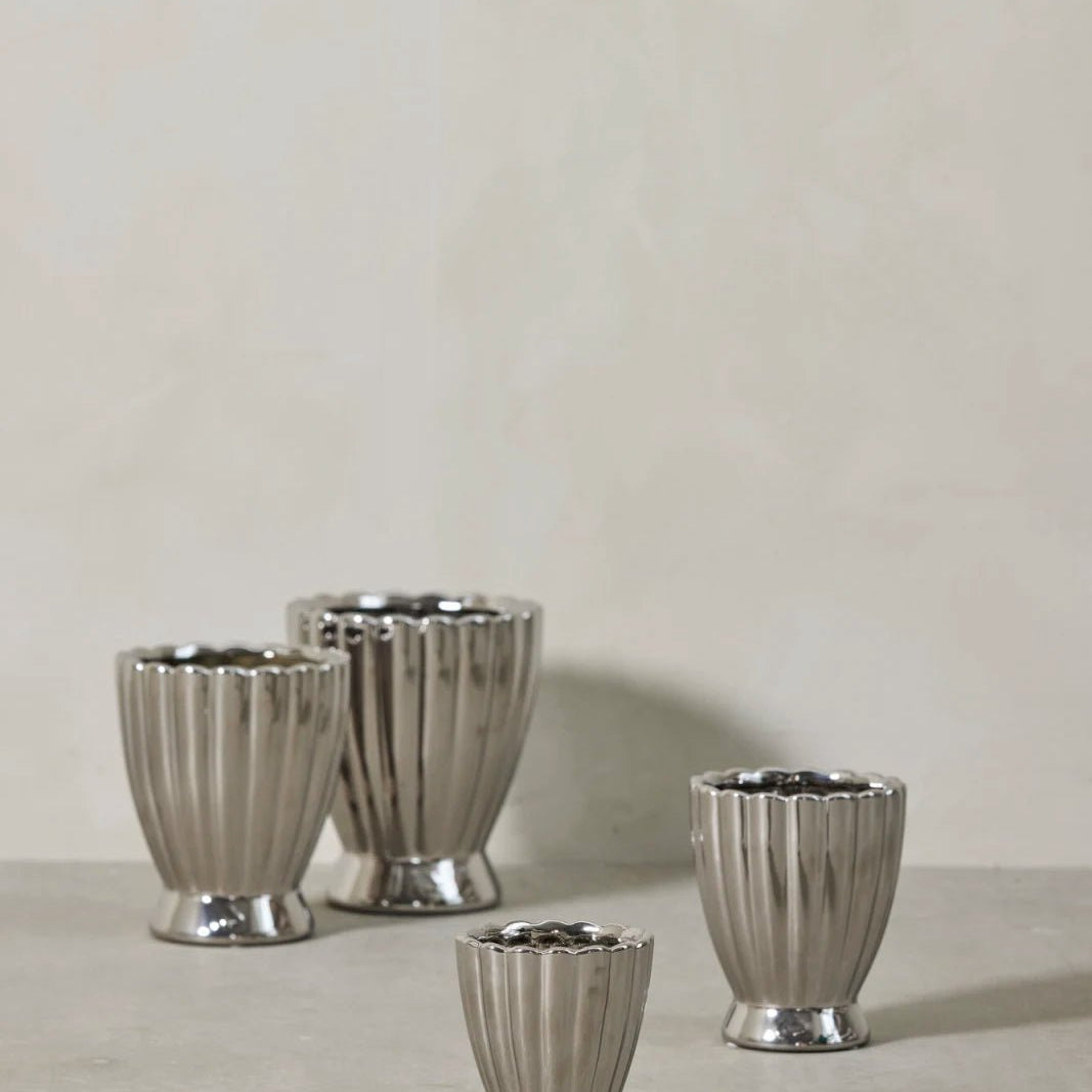 Lene Bjerre Shenella blomkruka Ø17 H20, Silver - Azalea Home