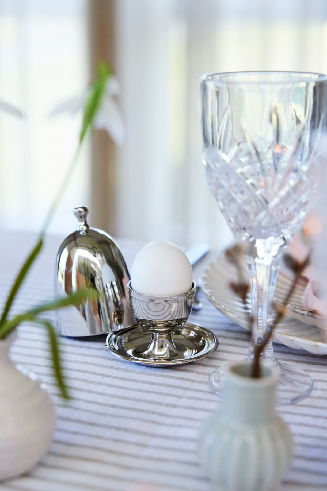 Lene Bjerre Sigrid äggkopp H10 cm, Silver - Azalea Home