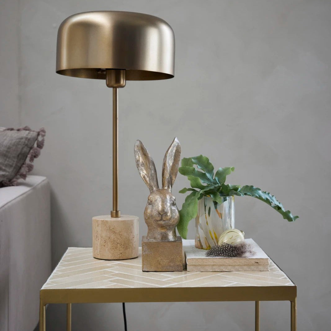 Lene Bjerre Sofillia bordslampa H98cm marmor, Guld - Azalea Home