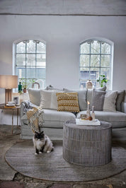 Lene Bjerre Strissie matta 180X180, Grå - Azalea Home