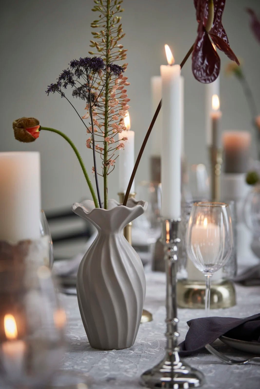 Lene Bjerre Susille vas H25, Linen - Azalea Home