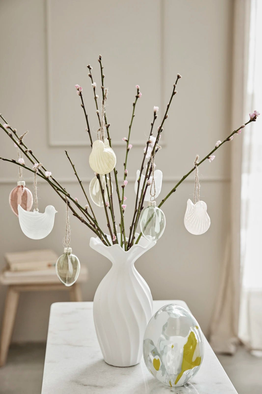 Lene Bjerre Susille vas H25, Vit - Azalea Home