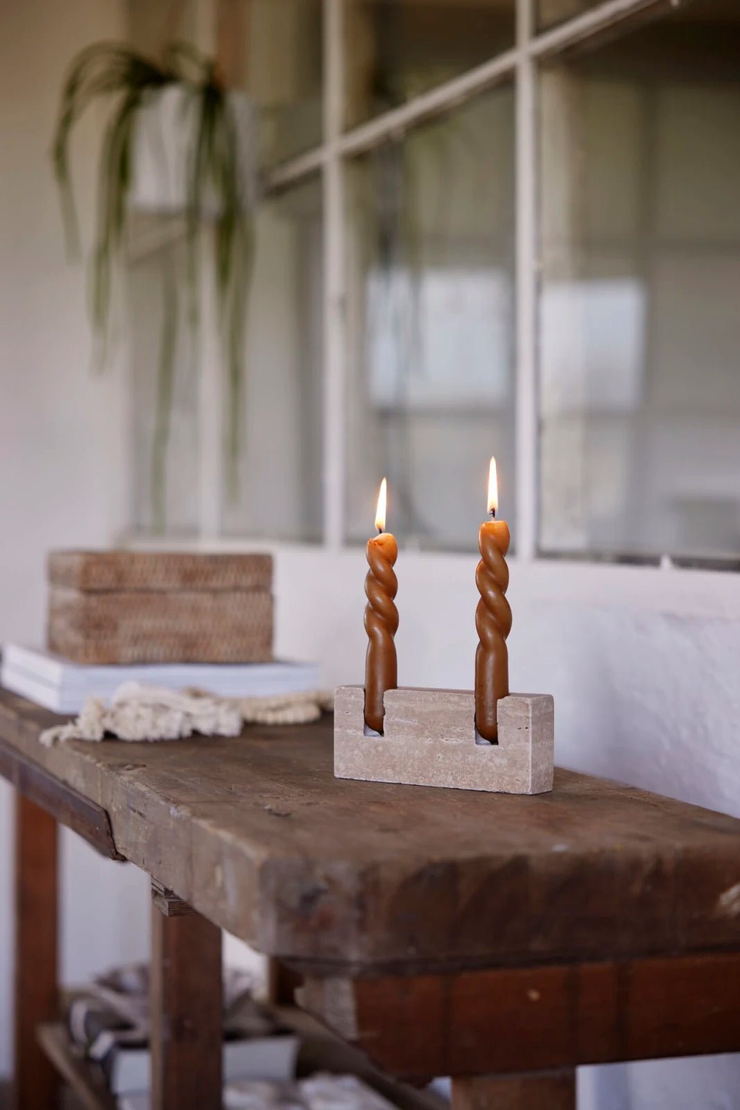 Lene Bjerre Travina ljusstake 15x6cm, Beige - Azalea Home