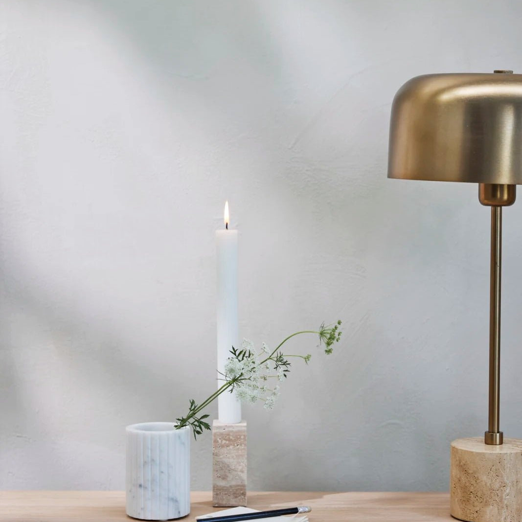 Lene Bjerre Travina ljusstake H11,5cm, Beige - Azalea Home