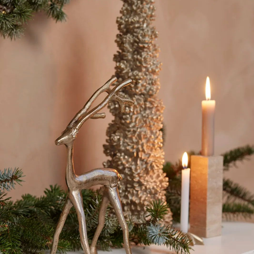 Lene Bjerre Travina ljusstake H14cm, Beige - Azalea Home