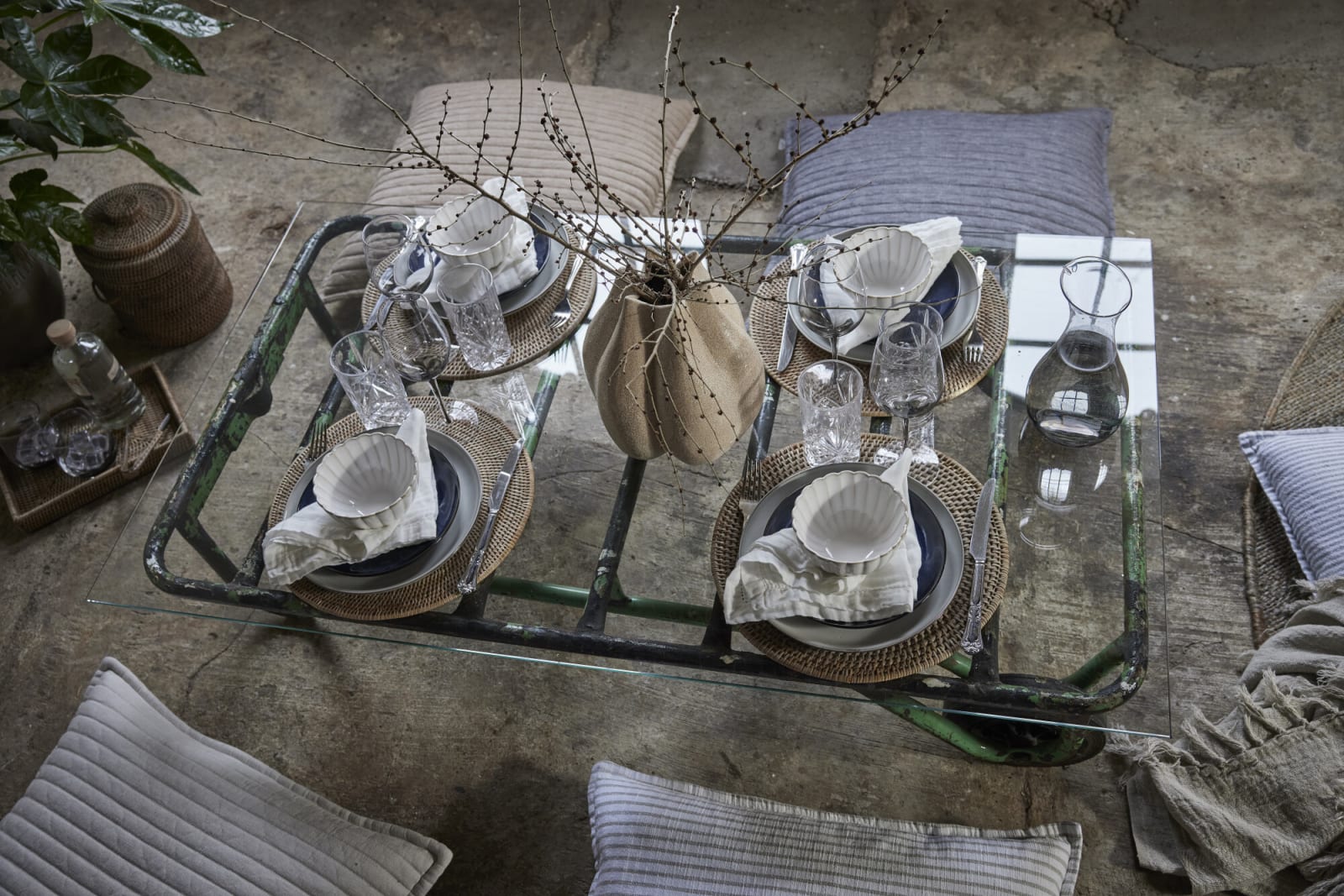 Lene Bjerre Valona vas H30cm, Beige - Azalea Home