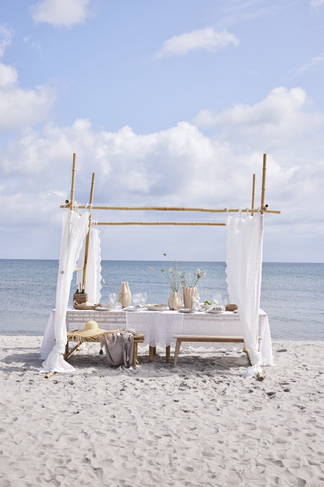 Lene Bjerre Valona vas H30cm, Beige - Azalea Home