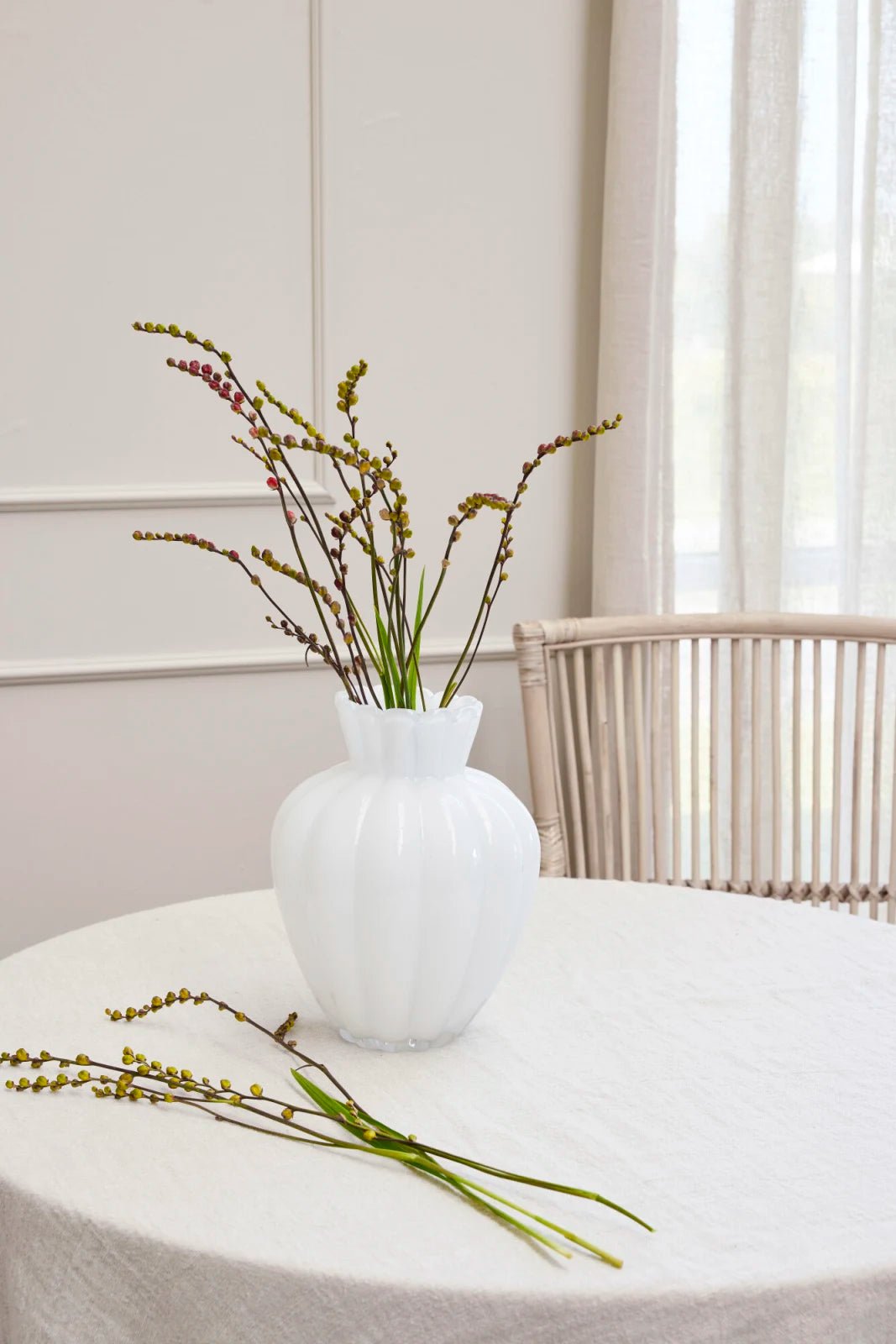 Lene Bjerre Verity vas H28, Vit - Azalea Home