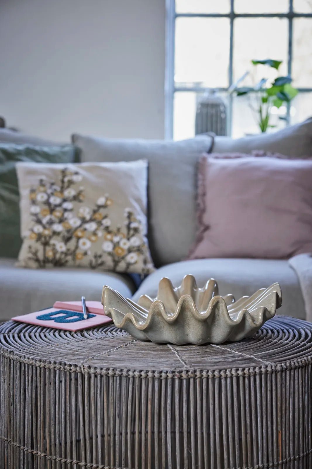 Lene Bjerre Viola Dekorationsskål Ø33,5, Beige - Azalea Home