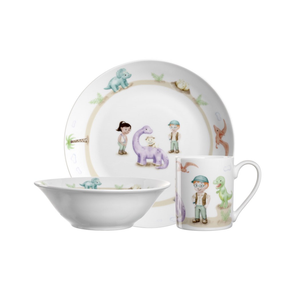 Leonardo Bambini Avventura Barnservis 3 delar Dino - Azalea Home