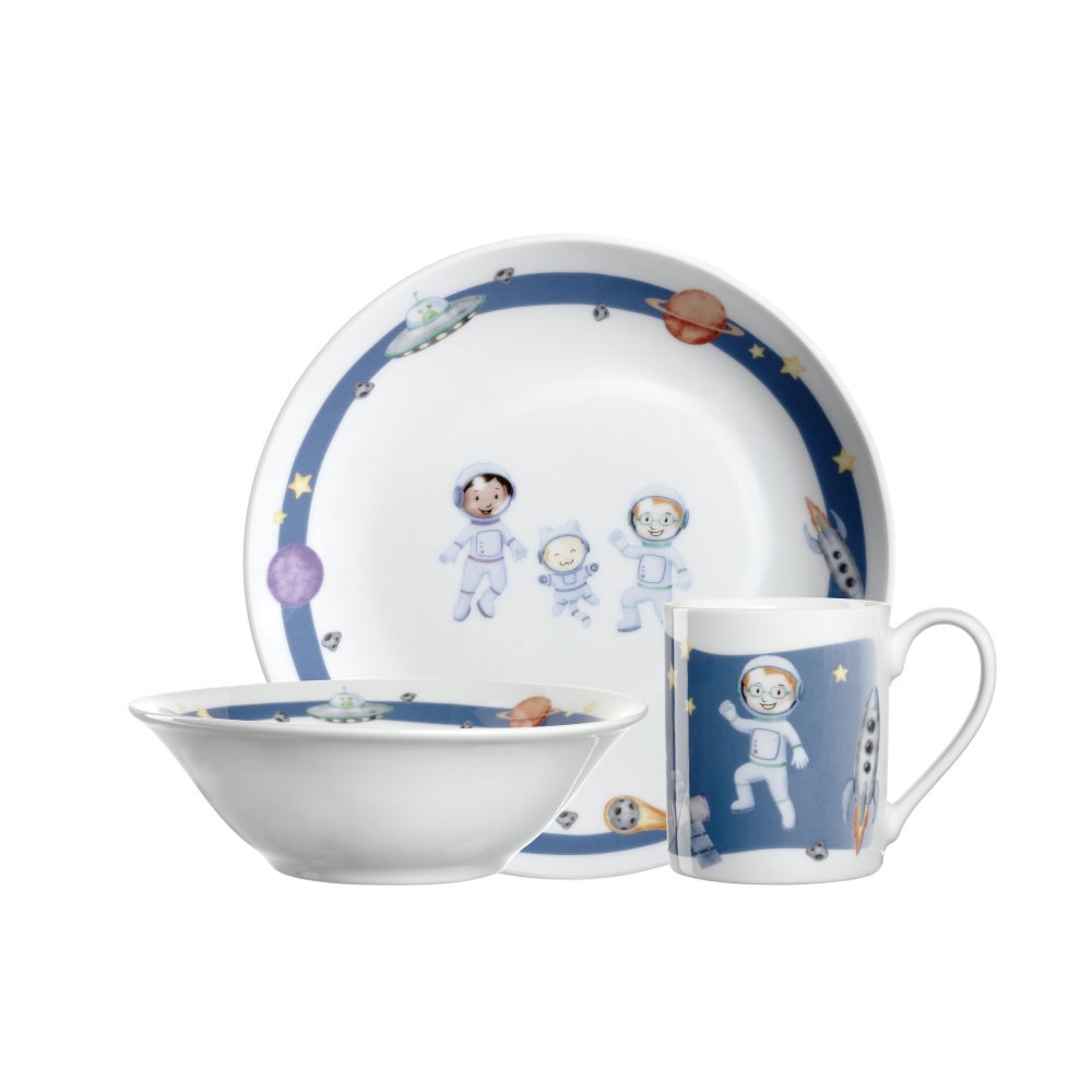 Leonardo Bambini Avventura Barnservis 3 delar Rymden - Azalea Home