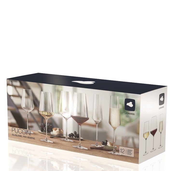Leonardo PUCCINI Vinglas & Champagneglas 12 - pack - Azalea Home