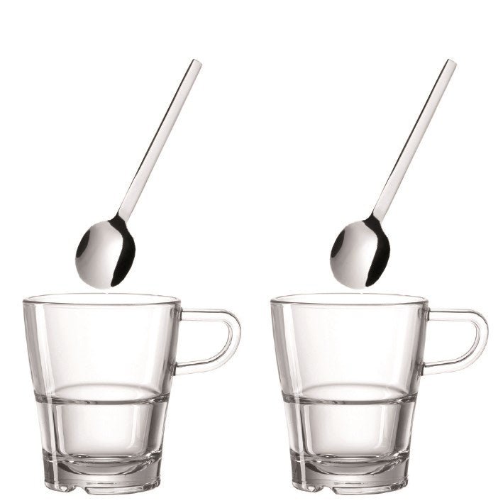 Leonardo Senso Kaffeset med sked 250ml 2 - pack - Azalea Home