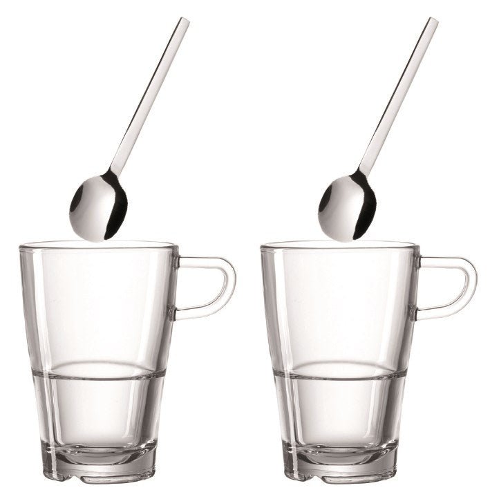 Leonardo Senso Kaffeset med sked 350ml 2 - pack - Azalea Home