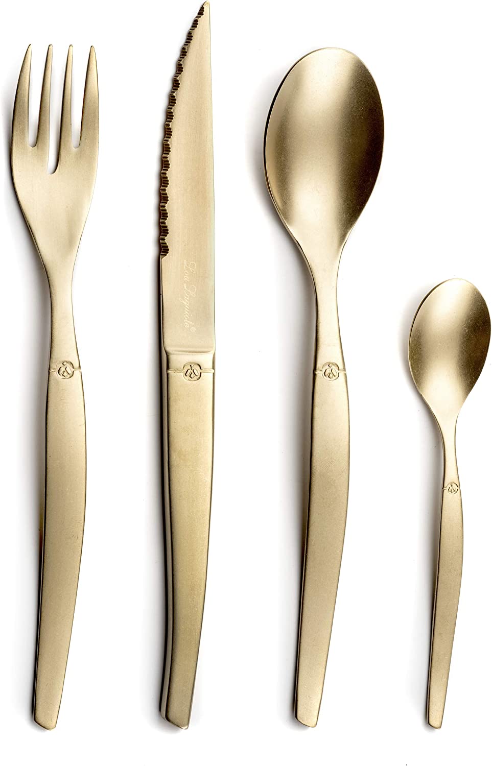 Lou Laguiole Jet Bestickset 16 delar stonewash champagne - Azalea Home