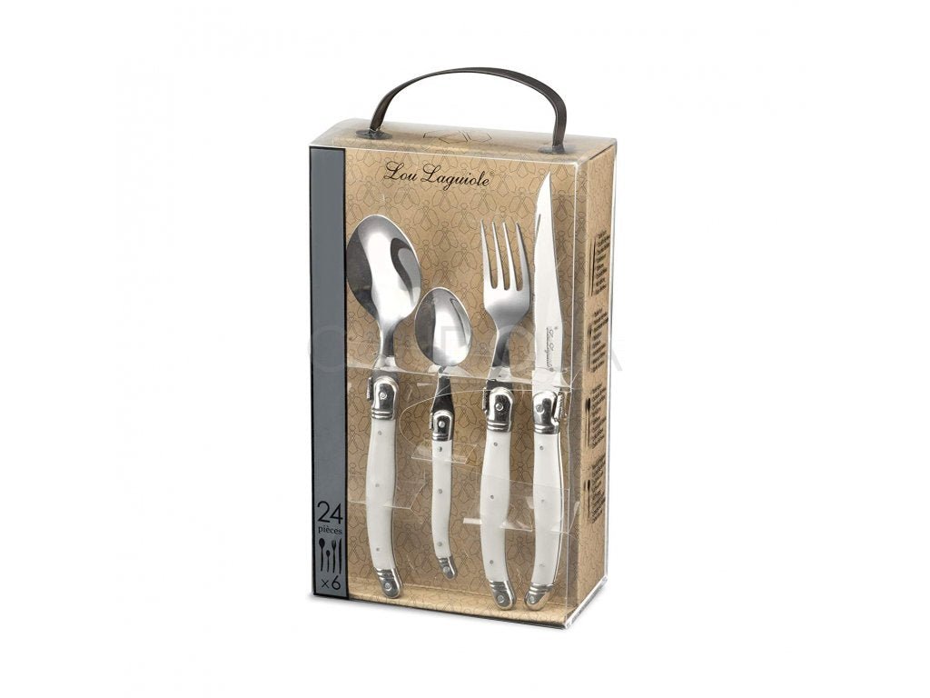 Lou Laguiole Tradition Bestickset 24 delar Pearl - Azalea Home