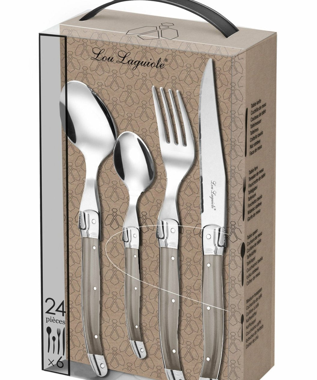 Lou Laguiole Tradition Bestickset 24 delar Pepper - Azalea Home