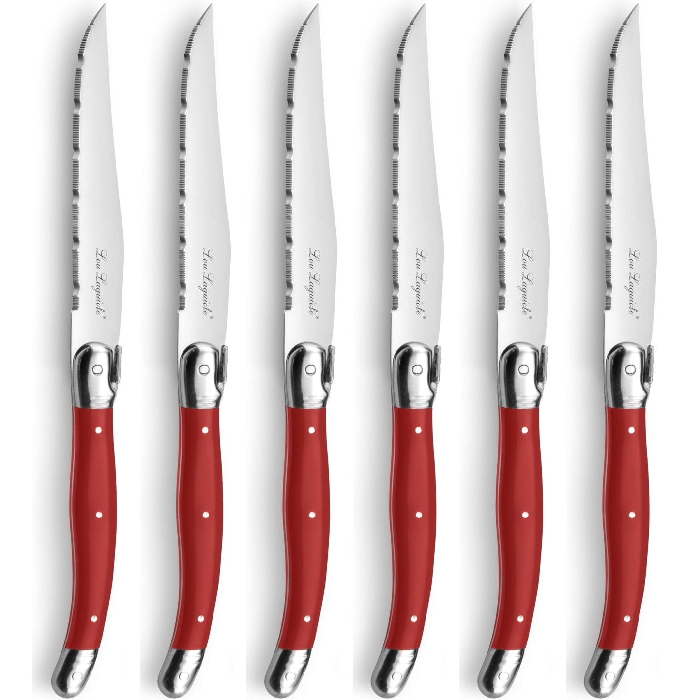 Lou Laguiole Tradition Grillknivar 6 - Pack Röd - Azalea Home