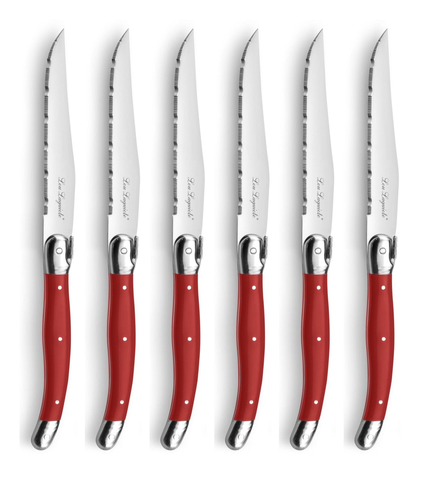 Lou Laguiole Tradition Grillknivar 6 - Pack Röd - Azalea Home