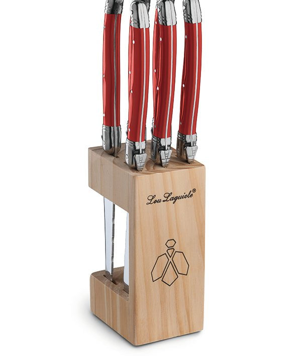 Lou Laguiole Tradition Grillknivar 6 - Pack Röd - Azalea Home